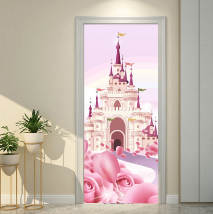 3D high-definition Custom self-adhesive cross-border door stickers, waterproof and oil-proof PVC stickers