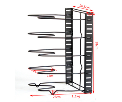 Pot rack Pan rack Organizer Kitchen storage rack/5 layers