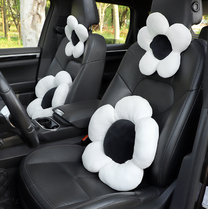 Car Headrest Neck Pillow Small Fresh Flower Car Comfortable Neck Pillow