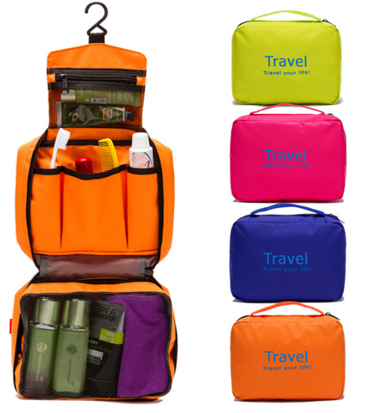 New travel toiletry bag foldable , waterproof letter toiletry bag (Korean Style, can be hung)