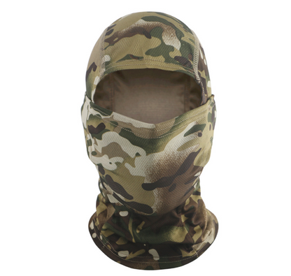 Camouflage hood riding mask breathable quick-drying neck scarf & sun protection face covering