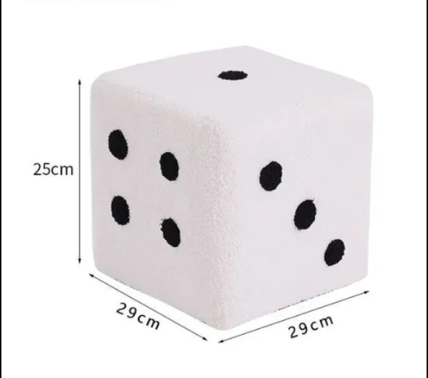 Dice Ottoman Makeup Stool