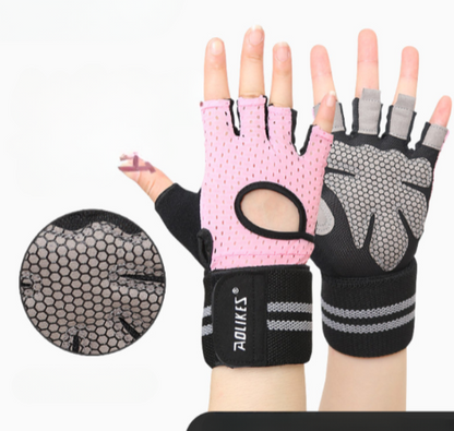 Weightlifting Gym Gloves Breathable Non-Slip Wristband Sports