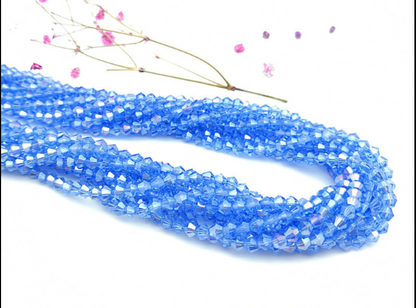 Crystal double-pointed 5/m diamond-shaped beads