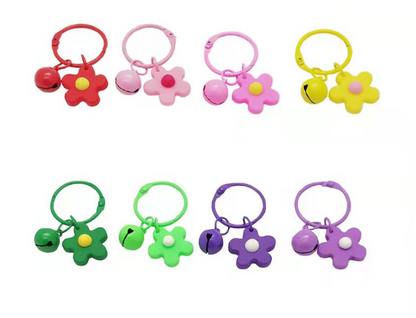 Colorful flower bell key chain, little fairy candy-colored macaron