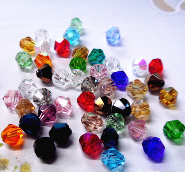 Crystal double-pointed 5/m diamond-shaped beads