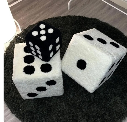 Dice Ottoman Makeup Stool