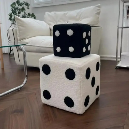 Dice Ottoman Makeup Stool