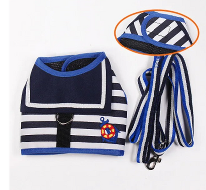 Soft and breathable dog clothes, leash set, collar & chest strap for dogs & cats too!