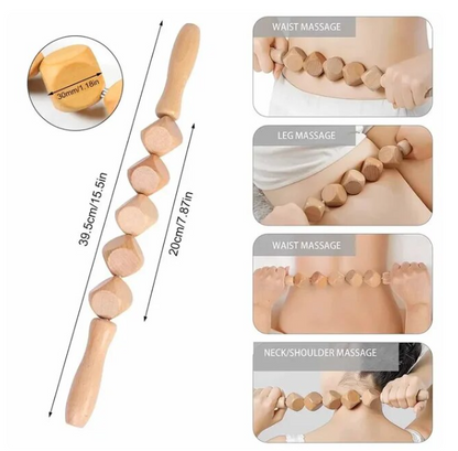 Wood anti-cellulite therapy massage tools