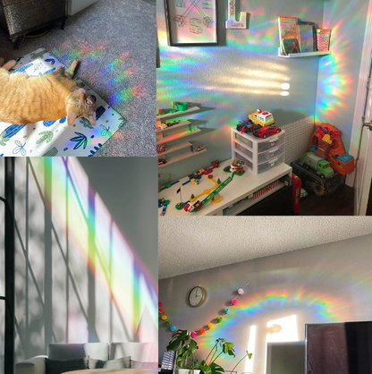 5D Rainbow Suncatcher Glass Crystal Mirror Sticker