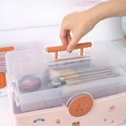 Multi-layer cosmetic storage box, desktop large-capacity dust-proof