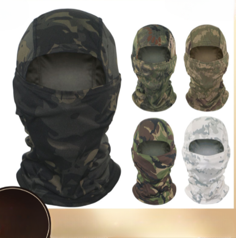 Camouflage hood riding mask breathable quick-drying neck scarf & sun protection face covering