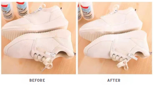 Shoe polishing, cleaner, decontamination and whitening sneaker