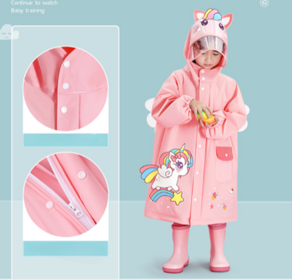 Children's raincoats children baby school bags rain ponchos