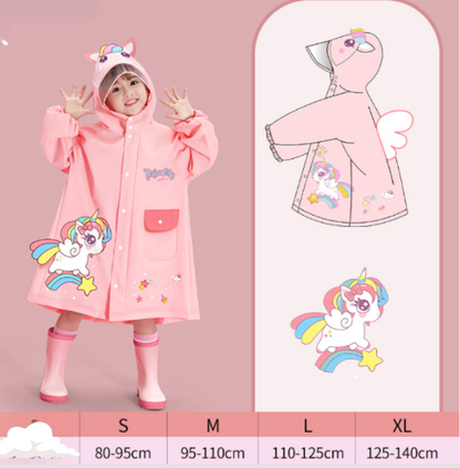 Children's raincoats children baby school bags rain ponchos