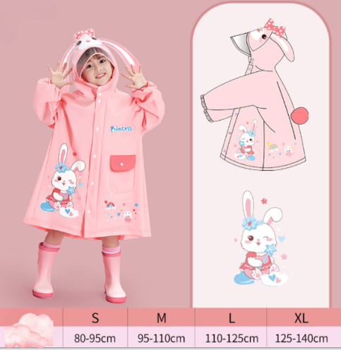 Children's raincoats children baby school bags rain ponchos