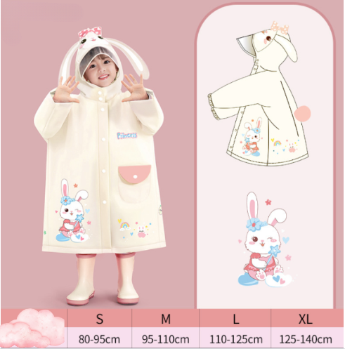 Children's raincoats children baby school bags rain ponchos