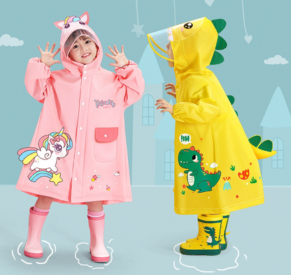 Children's raincoats children baby school bags rain ponchos