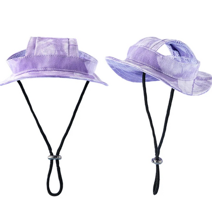 Dog Bucket Hat with Ear Holes, Sunproof Baseball Cap