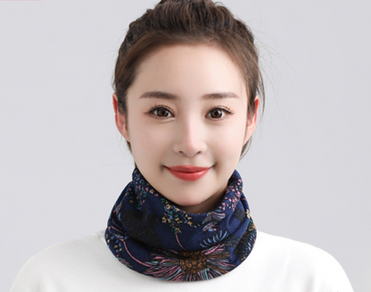 Autumn and winter scarf for women, dual-purpose small silk scarf