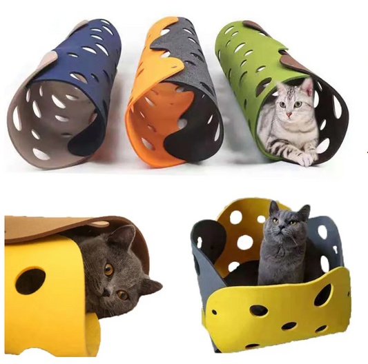 Foldable Tube House, Interactive Tunnel, Pet Security Sense