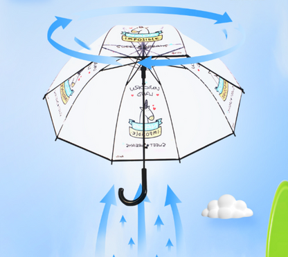 Transparent umbrella European style (Long Handle)