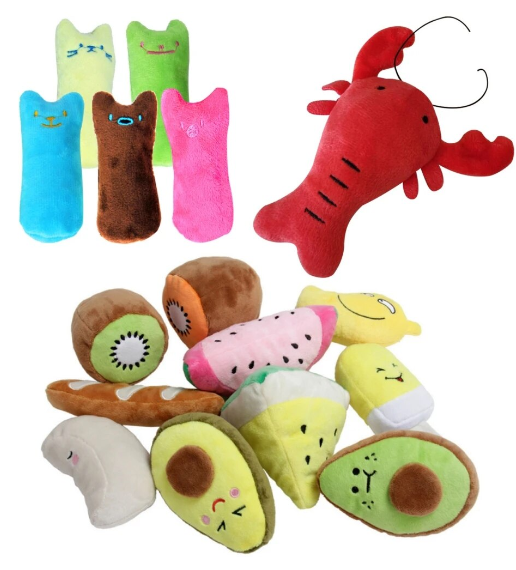 Plush Squeaky Chew Toy, Bite-Resistant Toys for Pets