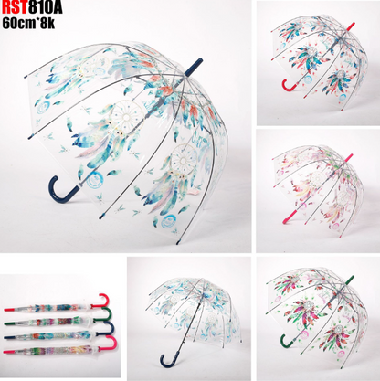 Transparent umbrella European style (Long Handle)