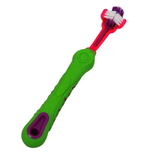 Three-sided multi-angle pet toothbrush, dog and cat cleaning supplies